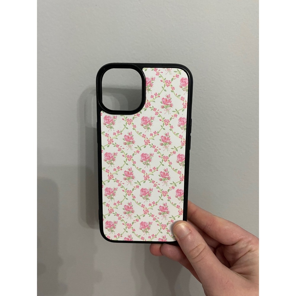 iPhone Case Unisex‎ iPhone 14 Pink Floral Rose Trellis Cottagecore Protective